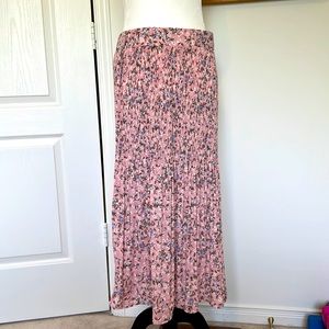Pink floral skirt